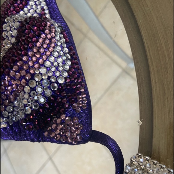 Purple rhinestone figure competition suit npc - Picture 2 of 6